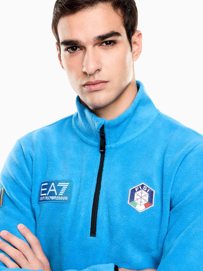 PILE TECNICO FISI EA7 EMPORIO ARMANI DA UOMO AZZURRO
