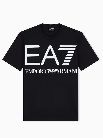 Ea7 Emporio Armani Train Logo Serie, t-shirt maniche corte da uomo nero
