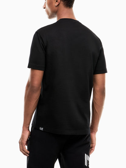 Ea7 Emporio Armani Train Logo Serie, t-shirt maniche corte da uomo nero