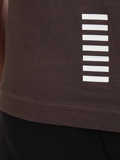 Ea7 Emporio Armani Train Core Fl, t-shirt maniche corte da uomo marrone