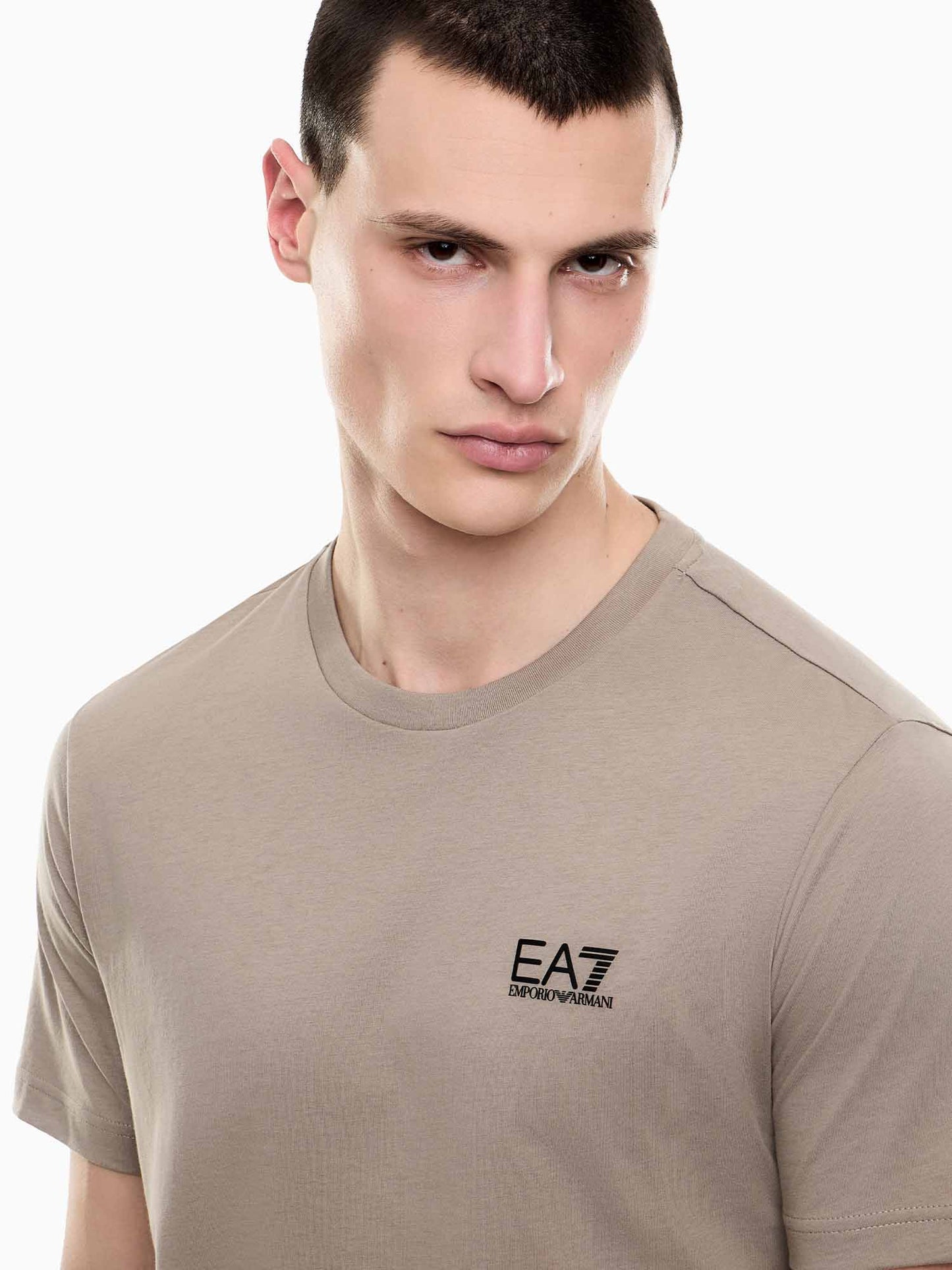 T-shirt a maniche corte EA7 Emporio Armani da uomo beige