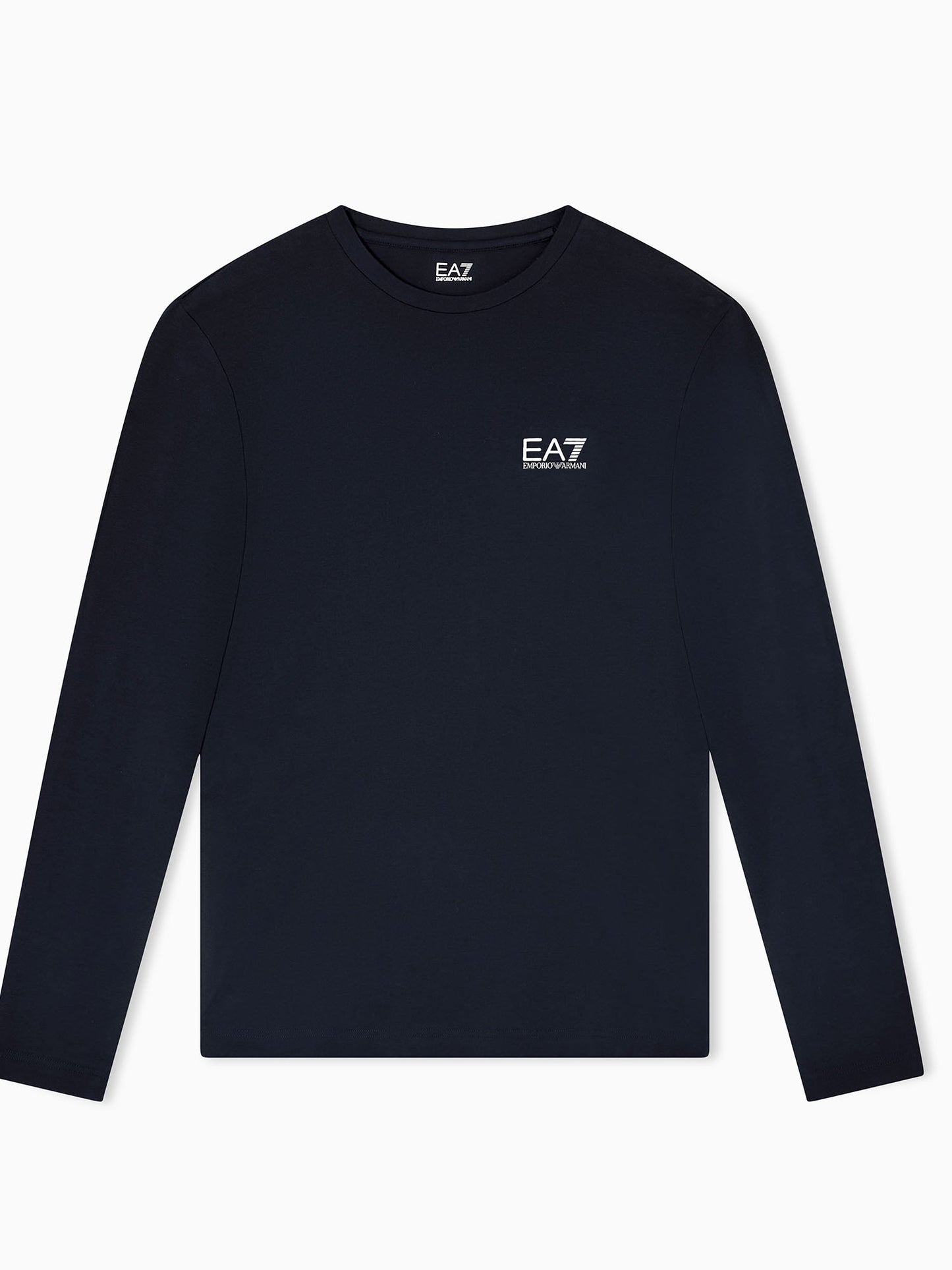 T-shirt EA7 Emporio Armani da uomo blu in cotone a maniche corte