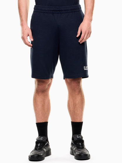 Bermuda core identity in cotone blu da uomo EA7 Emporio Armani