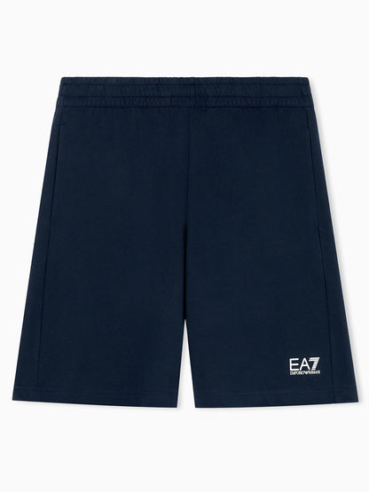 Bermuda core identity in cotone blu da uomo EA7 Emporio Armani