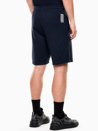 Bermuda core identity in cotone blu da uomo EA7 Emporio Armani