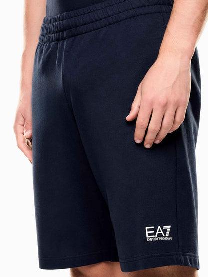 Bermuda core identity in cotone blu da uomo EA7 Emporio Armani