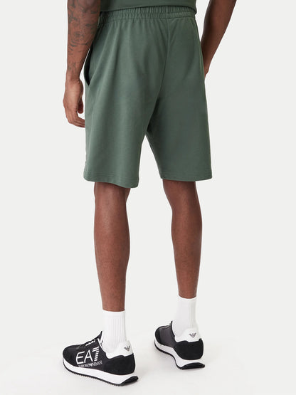 Bermuda verde da uomo EA7 Emporio Armani dal design raffinato