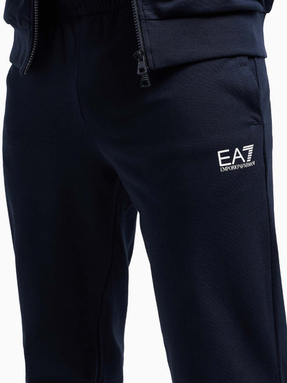 Pantaloni da uomo EA7 Emporio Armani blu in cotone confortevole