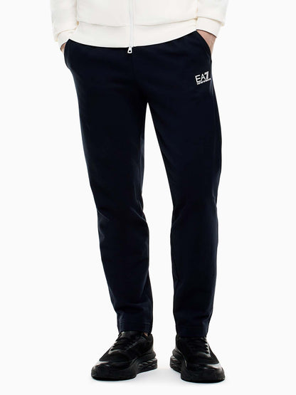 Pantaloni da uomo EA7 Emporio Armani in cotone blu sportivi e raffinati