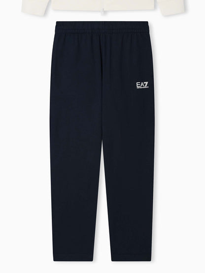 Pantaloni da uomo EA7 Emporio Armani in cotone blu sportivi e raffinati