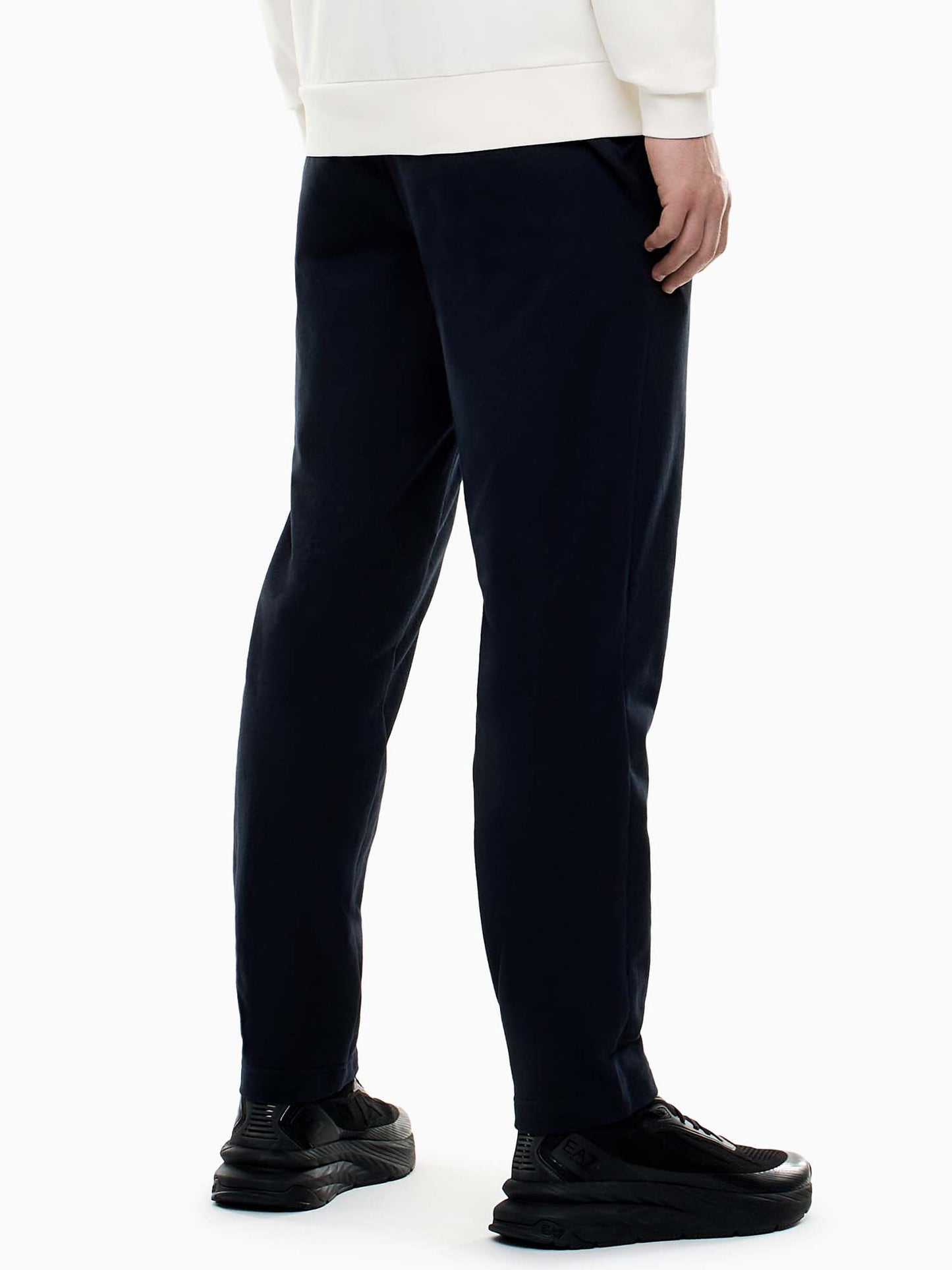 Pantaloni da uomo EA7 Emporio Armani in cotone blu sportivi e raffinati