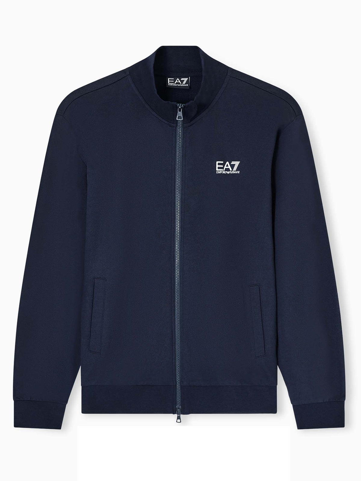 EA7 felpa zip da uomo blu