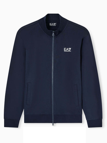 EA7 felpa zip da uomo blu