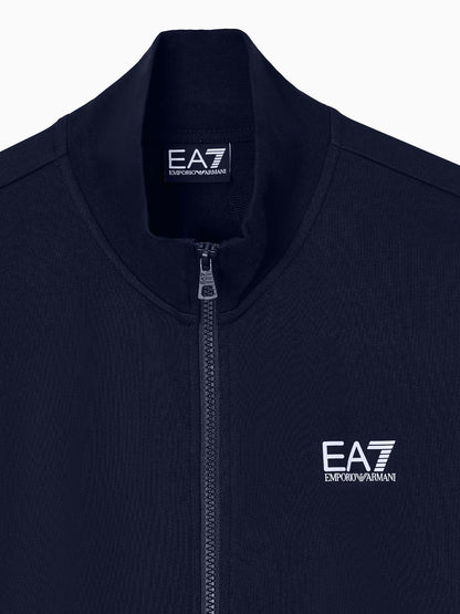 EA7 felpa zip da uomo blu