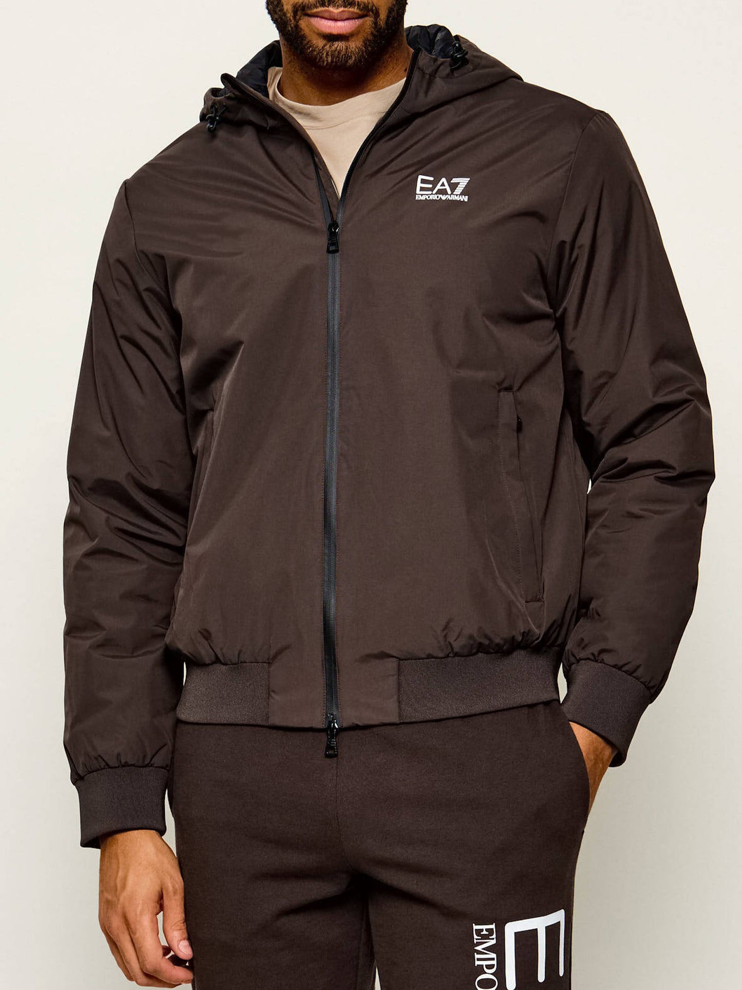 Ea7 Emporio Armani Train Core Fl, giubbotto da uomo marrone
