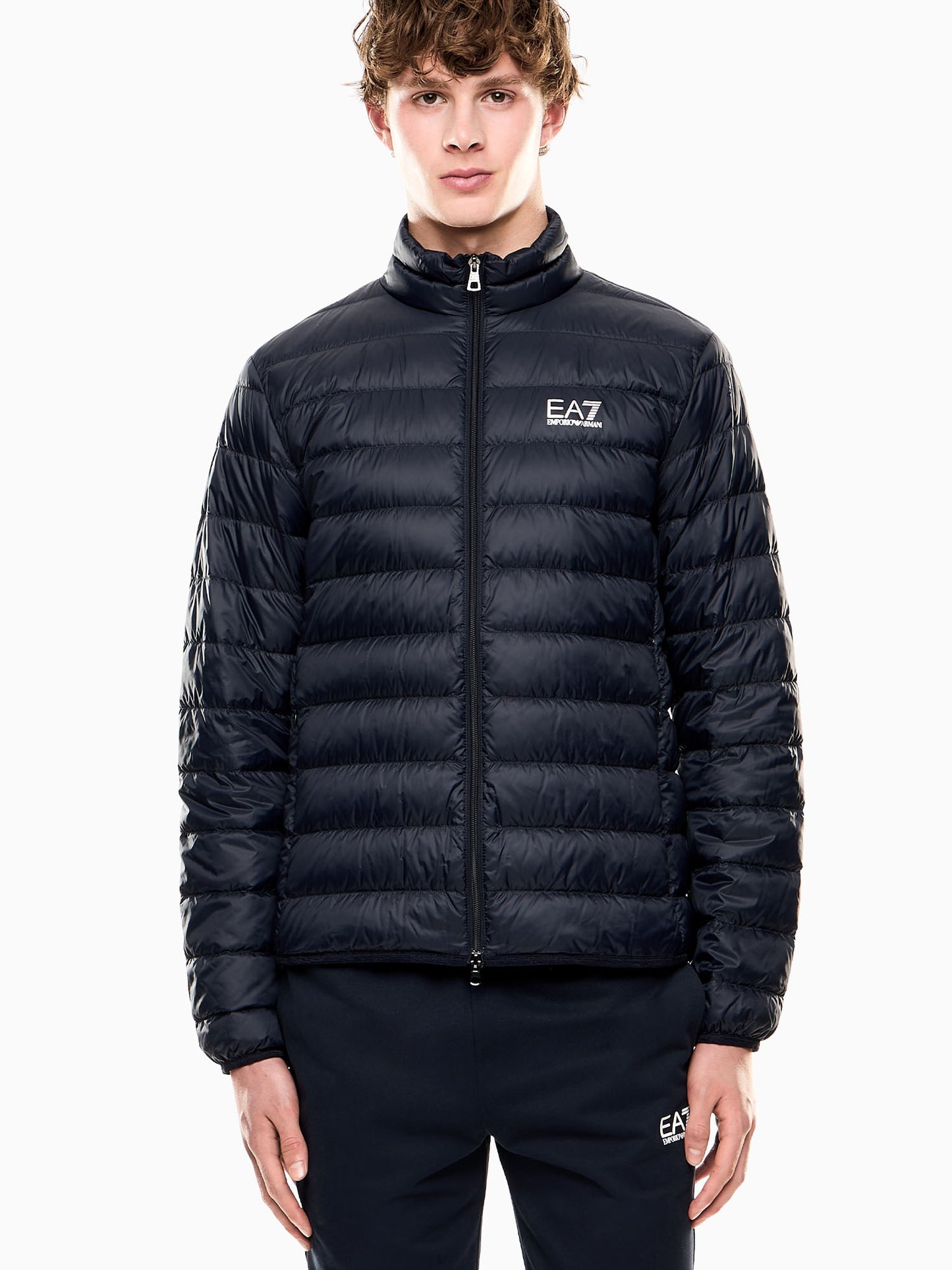 Giubbotto leggero EA7 Emporio Armani blu uomo per primavera-estate