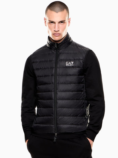 EA7 gilet piuma giubbino da uomo nero