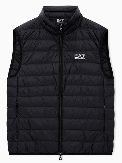 EA7 gilet piuma giubbino da uomo nero