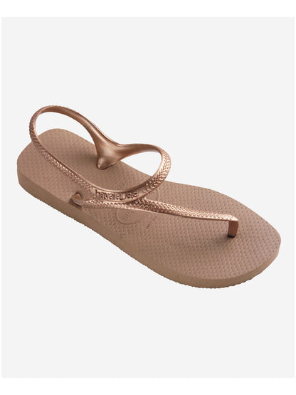Ciabatte donna Havaianas Flash Urban oro con cinturino alla caviglia