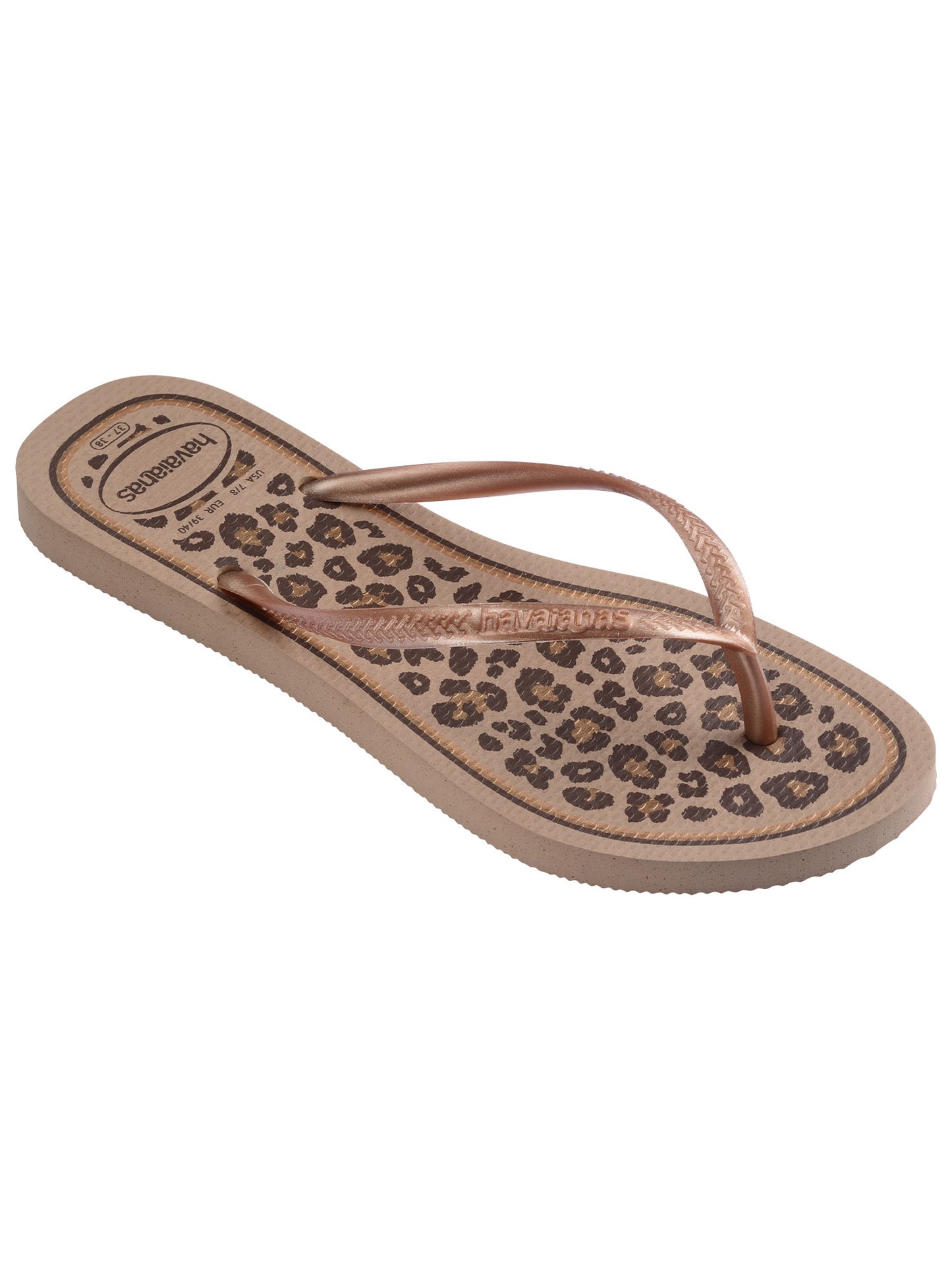 Havaianas Slim Animals, ciabatte donna rosa con stampa animalier