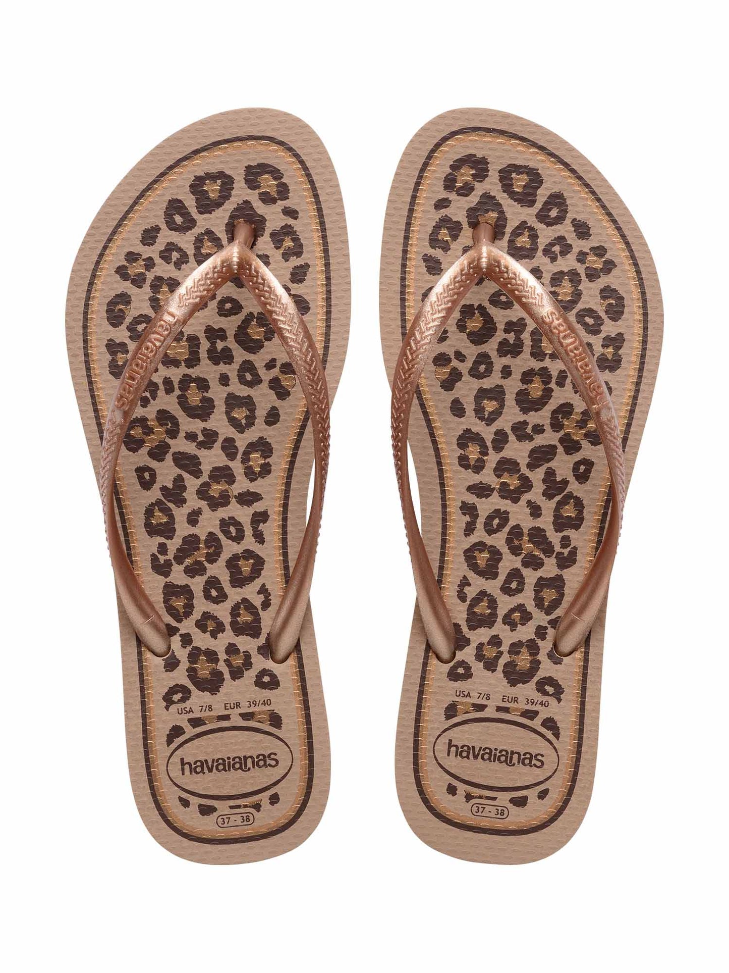 Havaianas Slim Animals, ciabatte donna rosa con stampa animalier