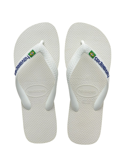 Ciabatte Havaianas Brasil Logo da uomo bianche, iconiche e comode
