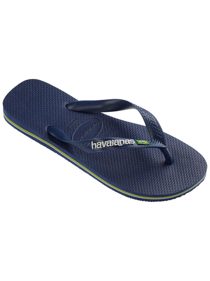 Ciabatte uomo Havaianas Brasil Logo in blu classico