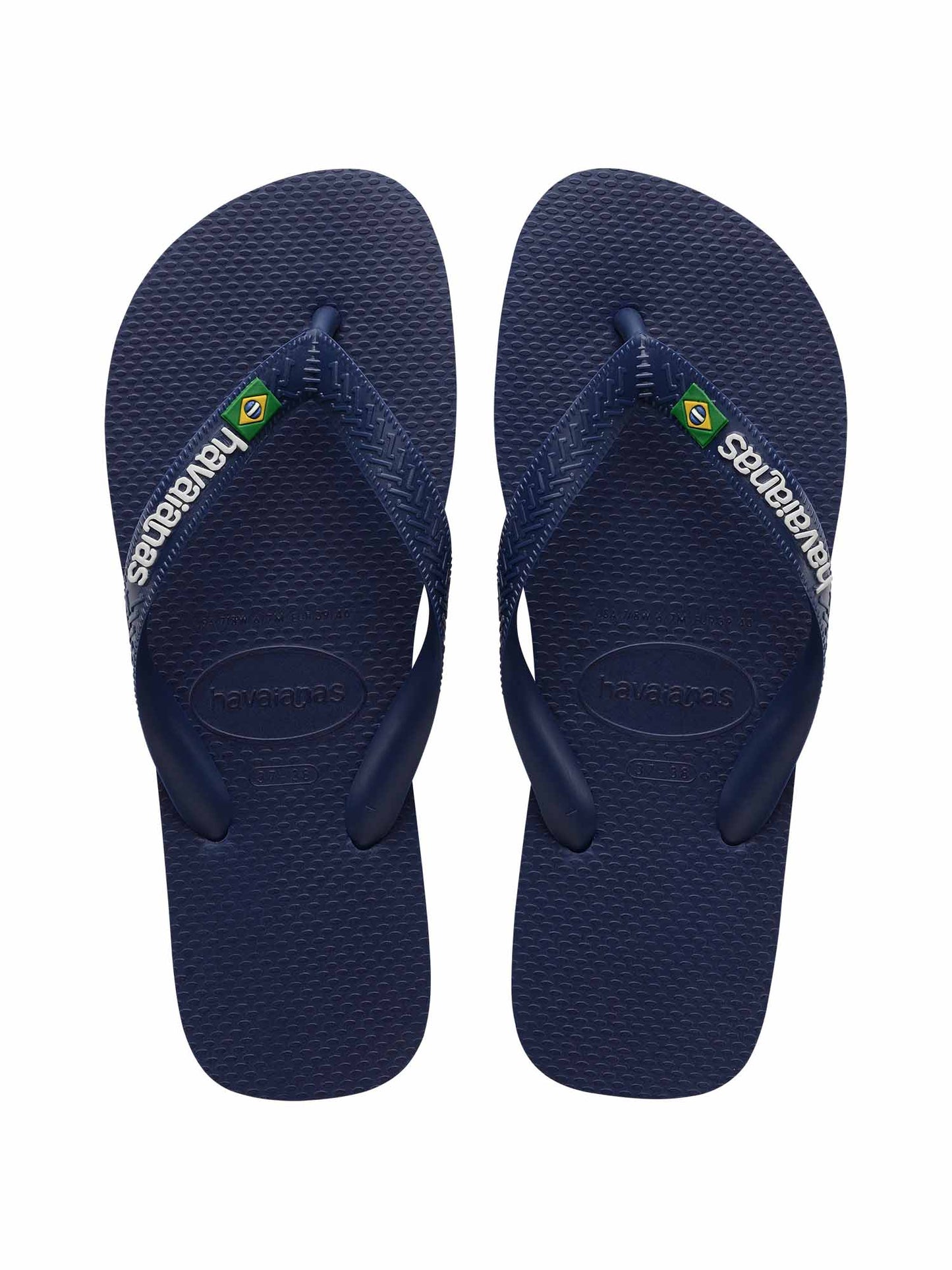 Ciabatte uomo Havaianas Brasil Logo in blu classico