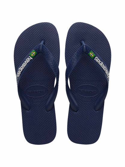 Ciabatte uomo Havaianas Brasil Logo in blu classico