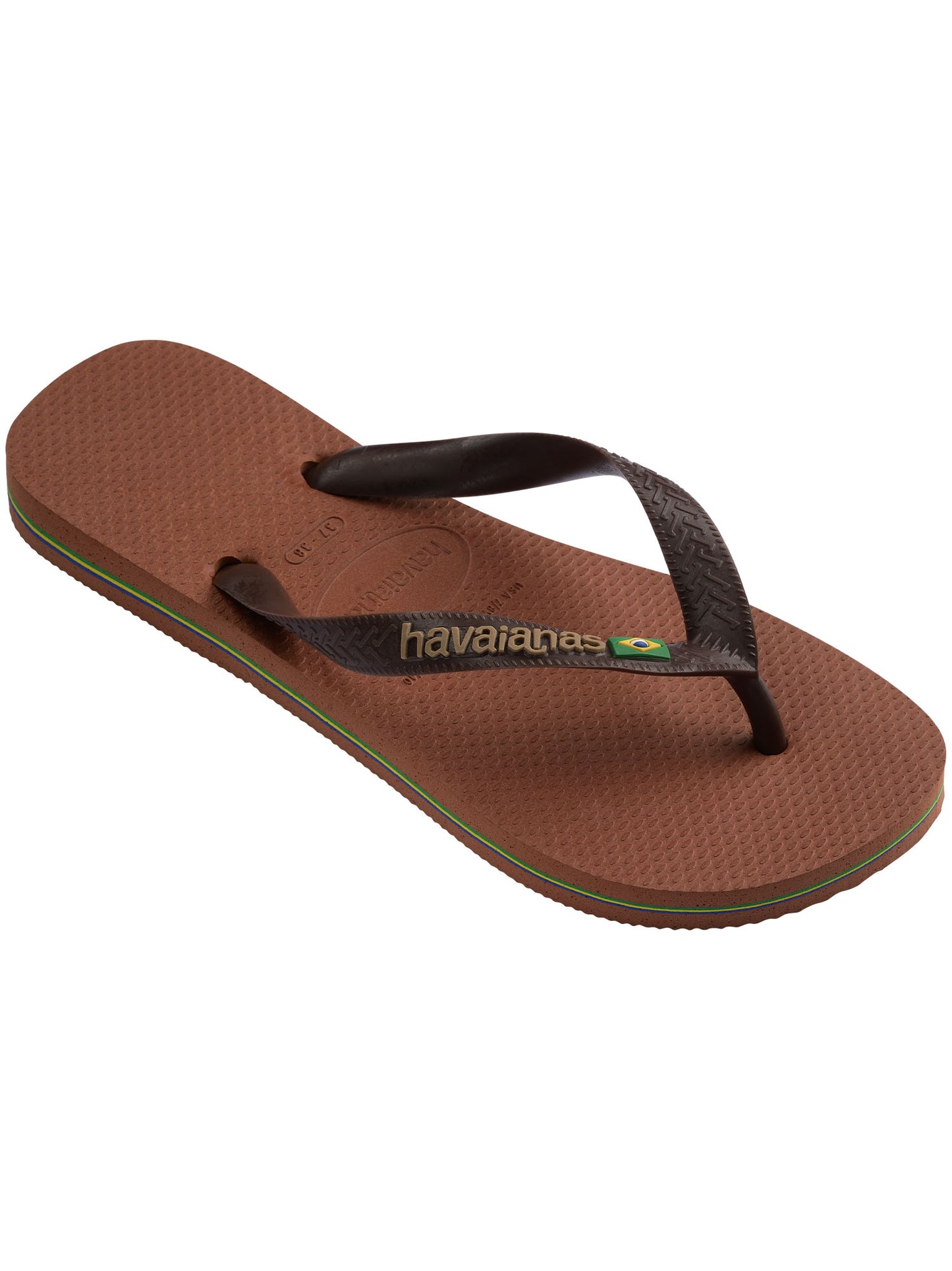 Ciabatte Havaianas Brasil Log marroni da donna