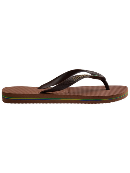 Ciabatte Havaianas Brasil Log marroni da donna