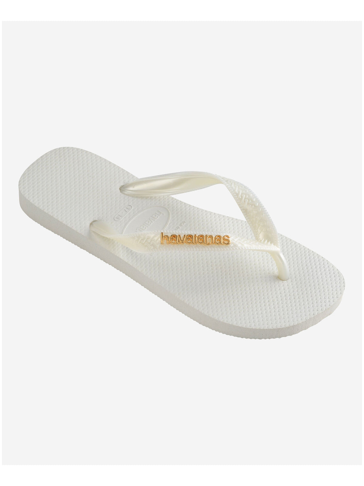 Havaianas top logo ciabatte infradito mare da donna bianco