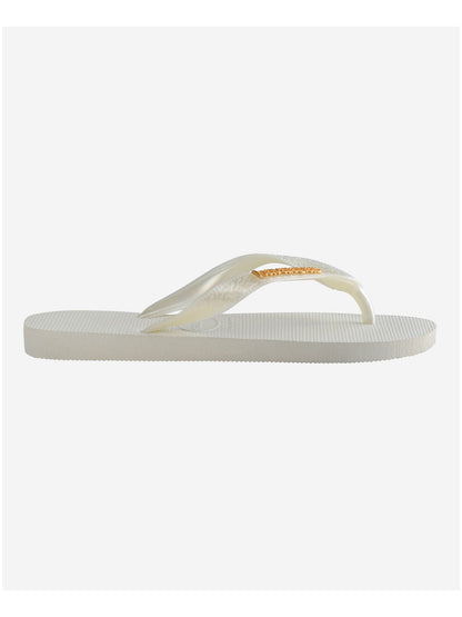 Havaianas top logo ciabatte infradito mare da donna bianco