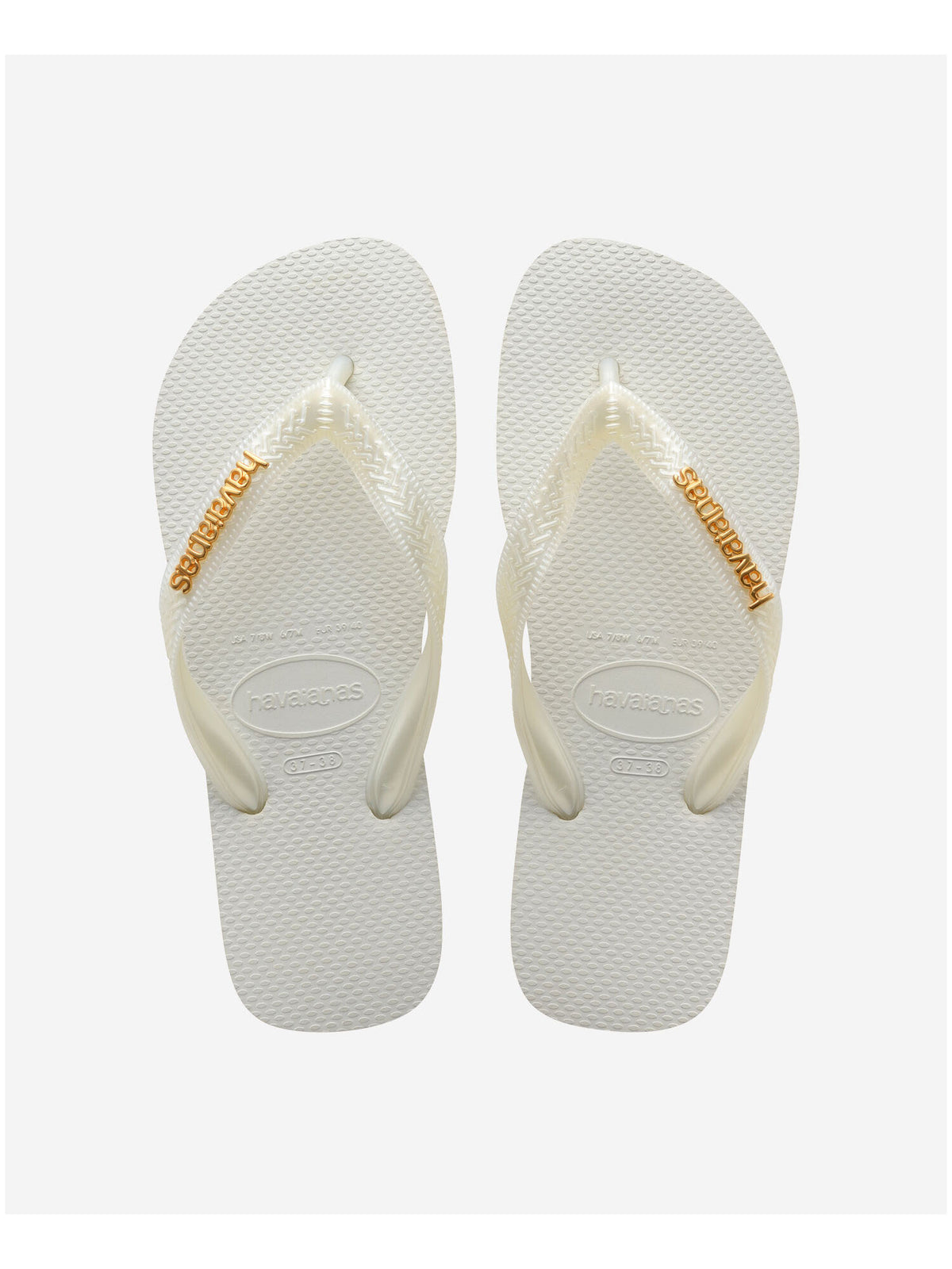 Havaianas top logo ciabatte infradito mare da donna bianco