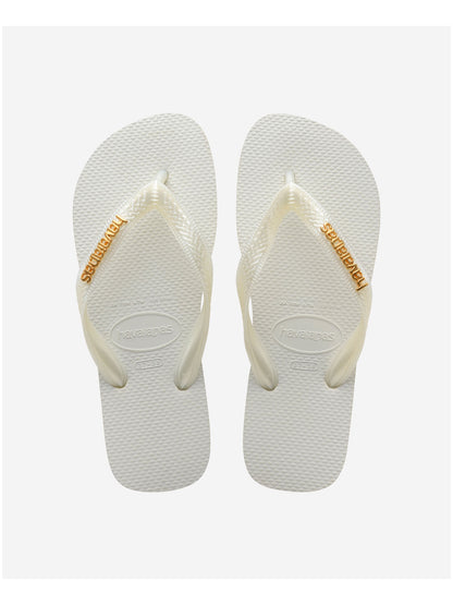 Havaianas top logo ciabatte infradito mare da donna bianco