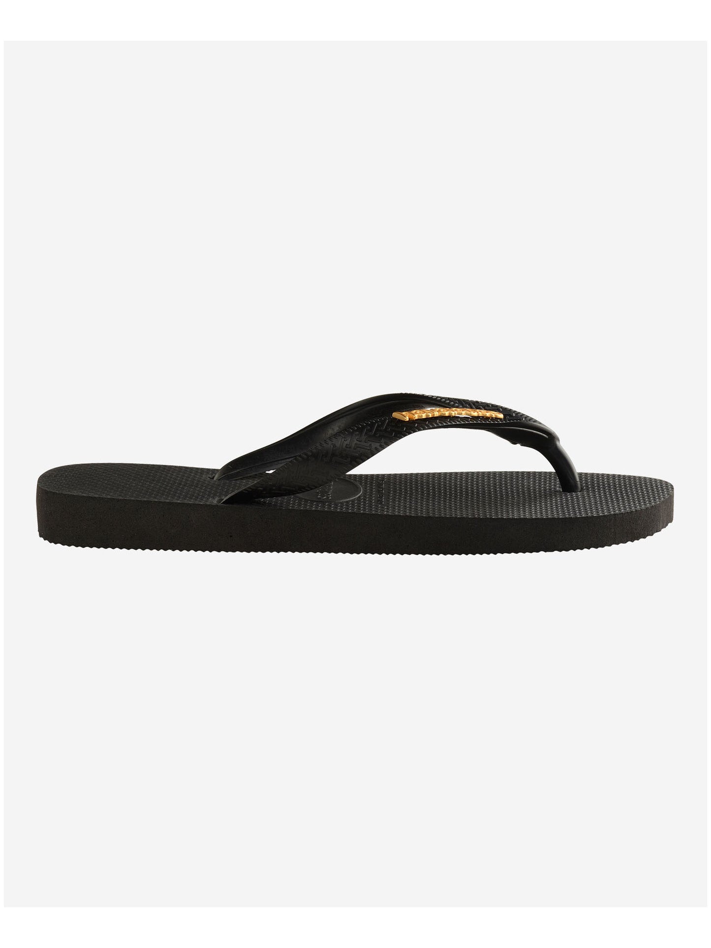Ciabatte donna Havaianas Top Logo nere con dettagli metallici