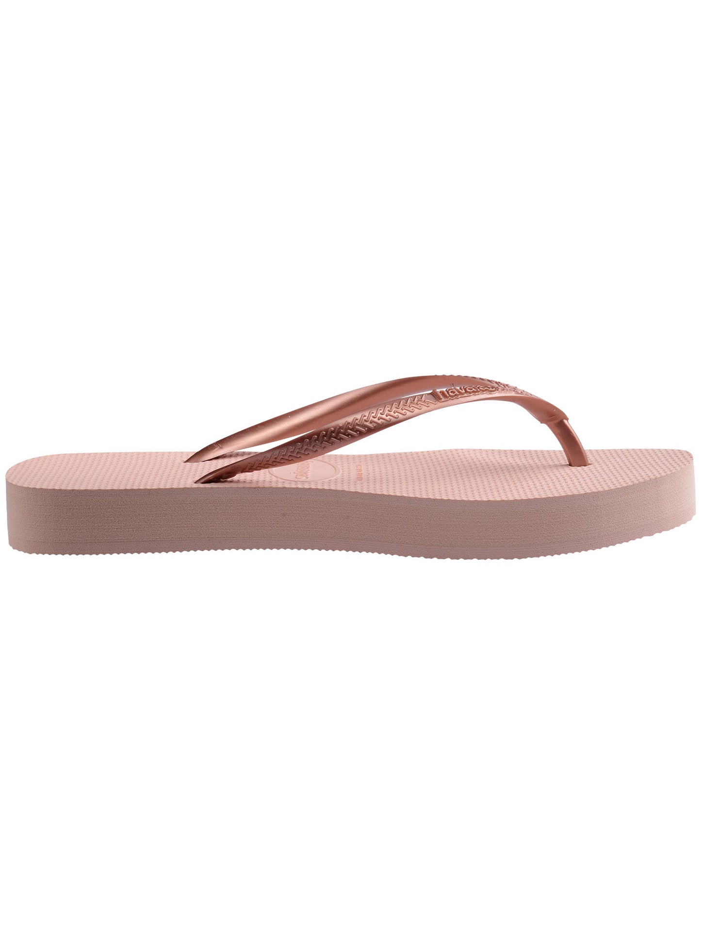 Ciabatte donna Havaianas Slim Flatform rosa con suola alta