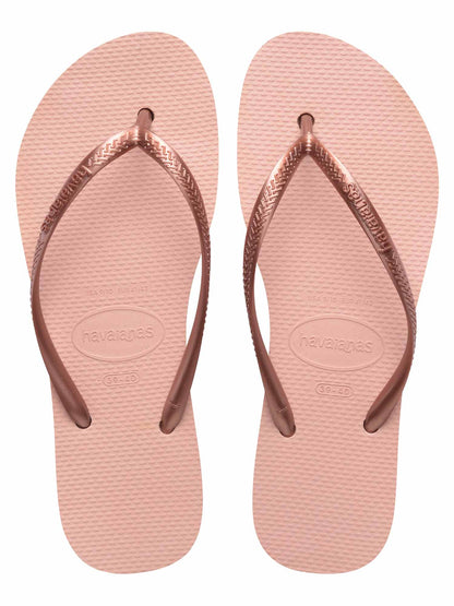 Ciabatte donna Havaianas Slim Flatform rosa con suola alta