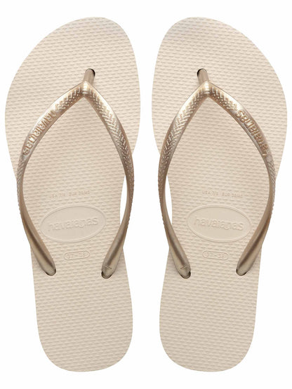 Havaianas Slim Flat, ciabatte beige da donna comode e leggere