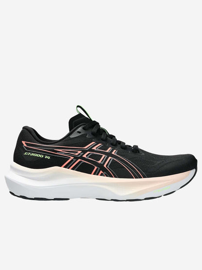 Asics GT-2000 14, scarpe running donna nere con stabilità e comfort
