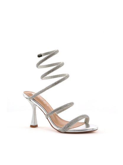 Sandali donna Clyo' in elegante argento per la primavera estate