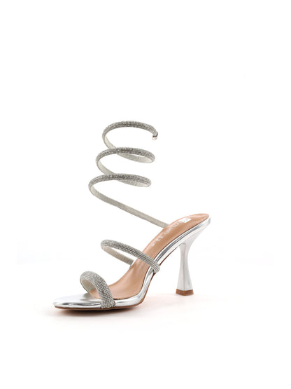Sandali donna Clyo' in elegante argento per la primavera estate