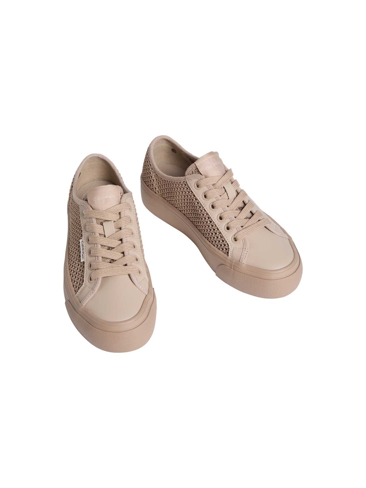 Sneakers Valentina Calvin Klein donna beige in mesh