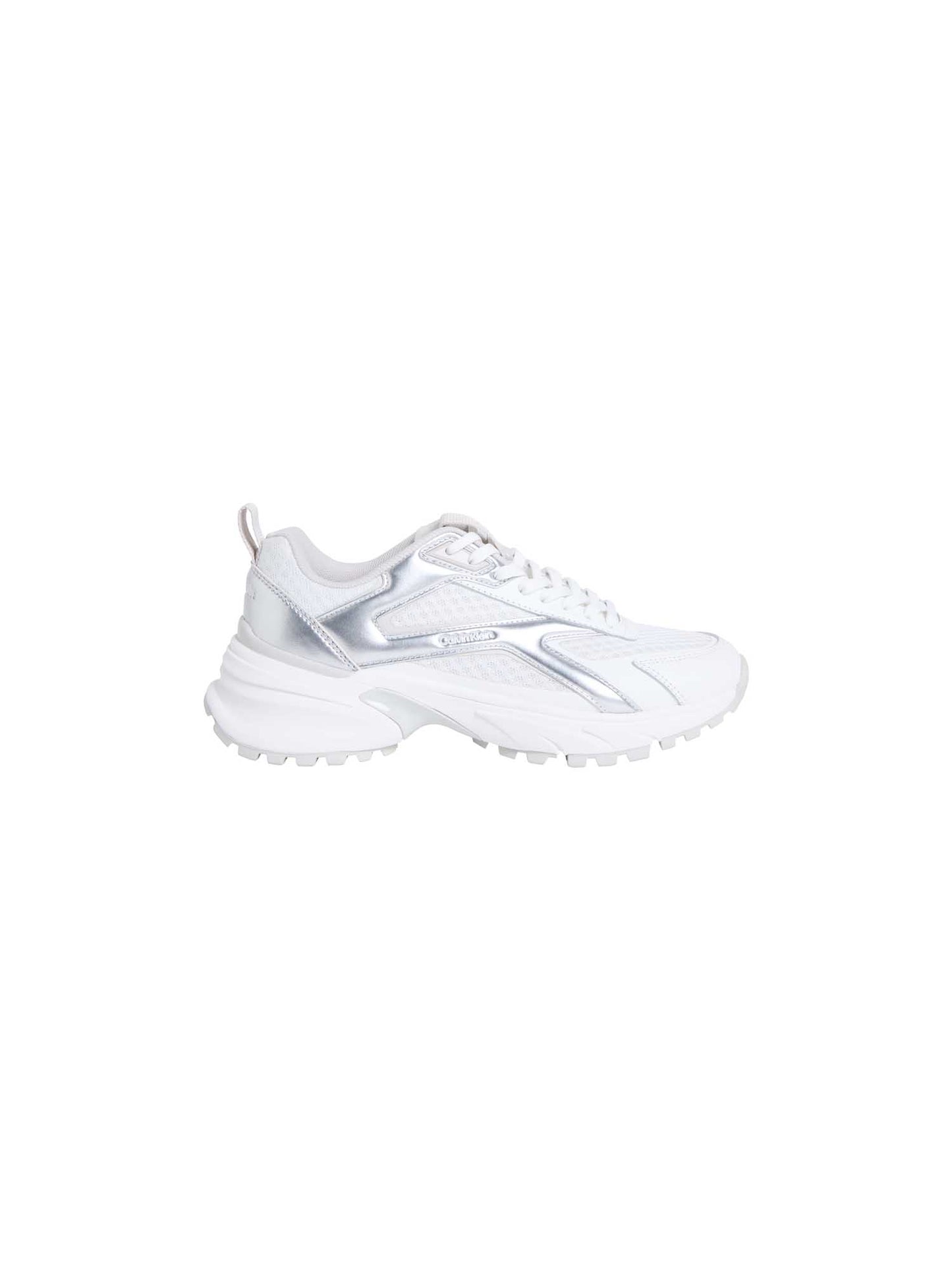 SNEAKERS BIANCO-ARGENTO CALVIN KLEIN HIKE RUN DA DONNA