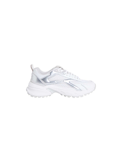 Ck hike run sneakers da donna bianco argento