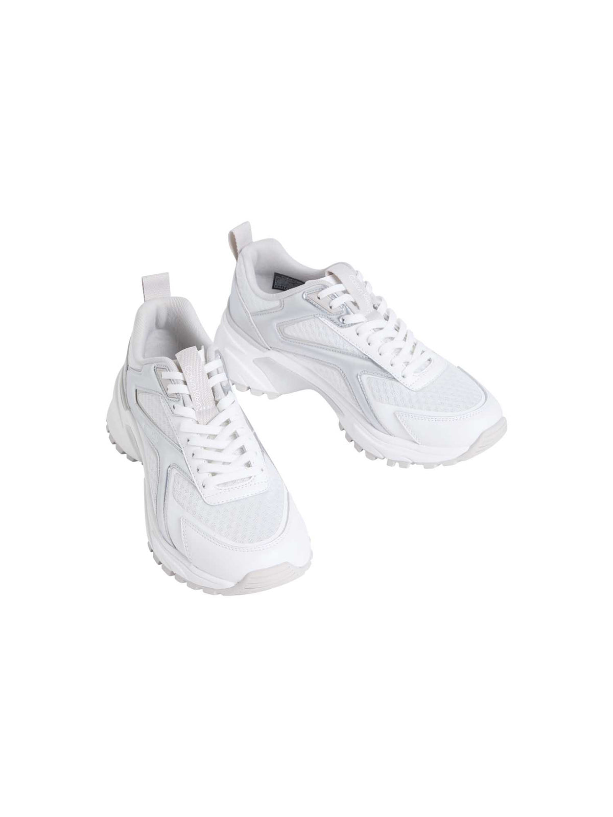 Ck hike run sneakers da donna bianco argento