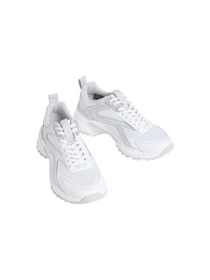 Ck hike run sneakers da donna bianco argento