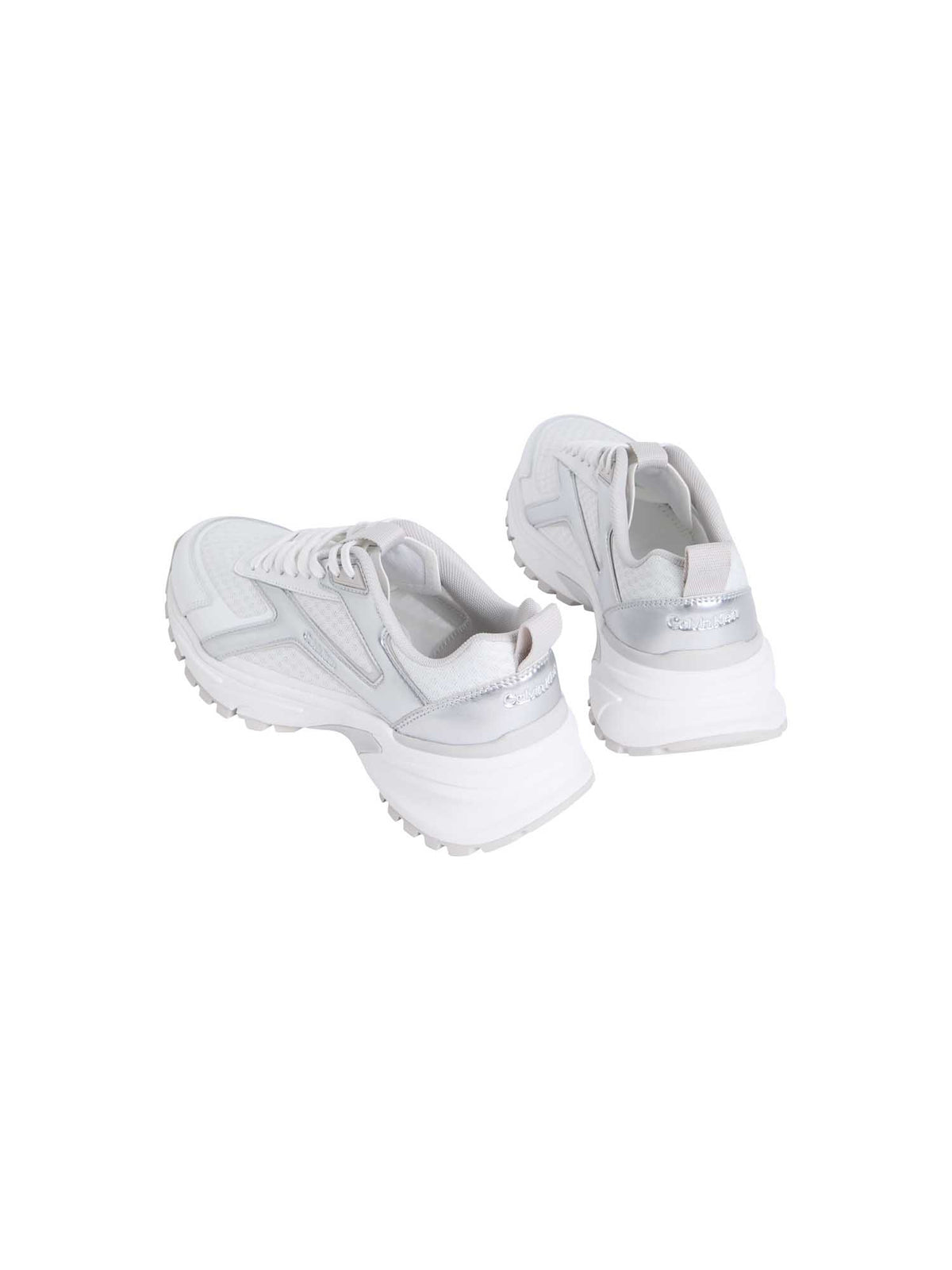 Ck hike run sneakers da donna bianco argento
