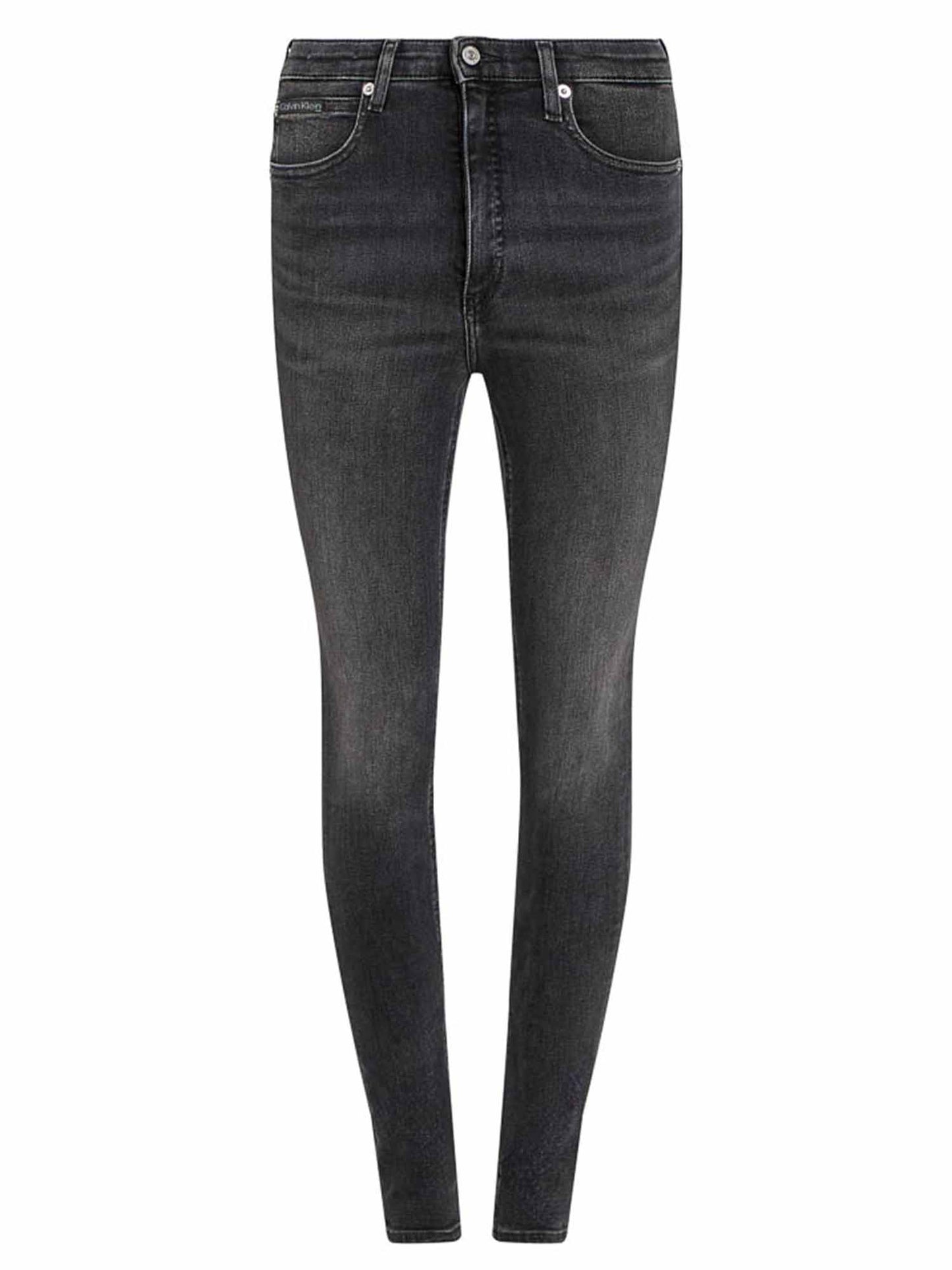 DENIM HIGH RISE SKINNY CALVIN KLEIN JEANS DONNA DENIM BLACK