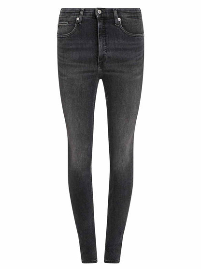 DENIM HIGH RISE SKINNY CALVIN KLEIN JEANS DONNA DENIM BLACK